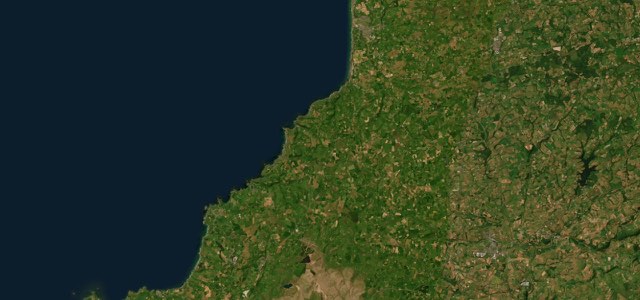 Satellite map of Atlantic Highway, Southern England