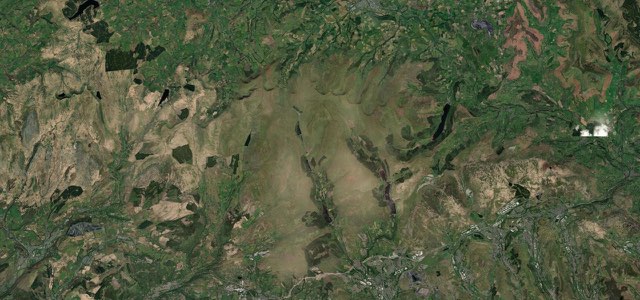 Satellite map of Brecon Beacons Pass, Wales