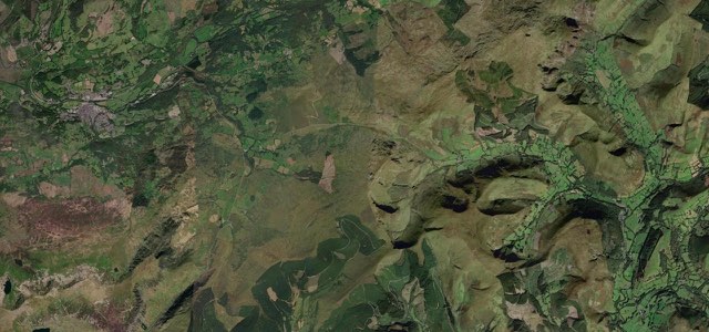 Satellite map of Bwlch Oerddrws, Wales