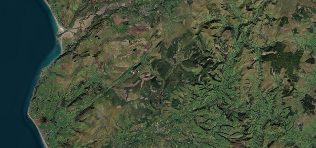 Satellite map of Cadair Idris Road, Wales
