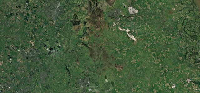 Satellite map of The Roaches, The Midlands