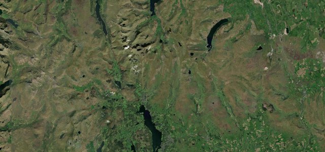 Satellite map of Kirkstone Pass, Northern England