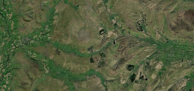 Satellite map of Wensleydale, Northern England