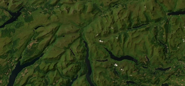 Satellite map of Loch Lomond, Scotland
