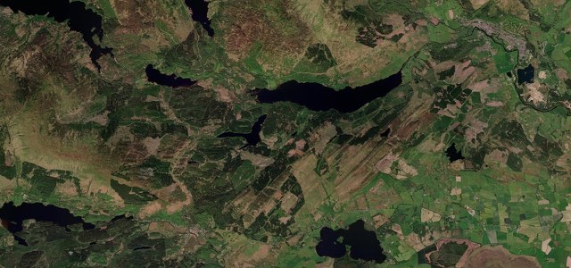 Satellite map of The Duke's Pass, Scotland