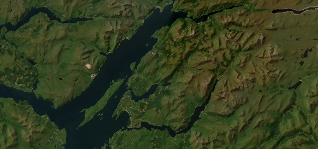 Satellite map of Appin Coast, Scotland