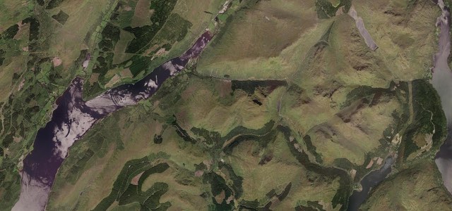 Satellite map of Rest and Be Thankful, Scotland