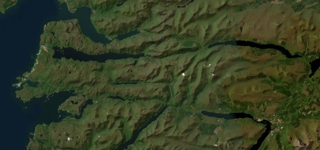 Satellite map of Road to the Isles, Scotland