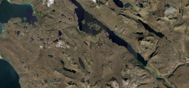 Satellite map of Loch Maree & Wester Ross, Scotland