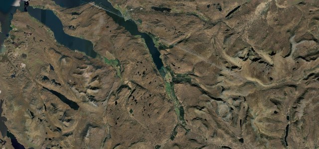 Satellite map of Braemore to Ullapool, Scotland