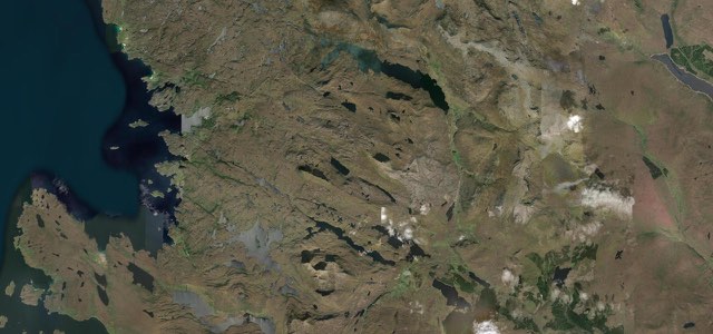 Satellite map of Assynt & Lochinver, Scotland