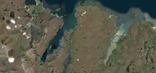 Satellite map of Loch Eriboll & Durness, Scotland