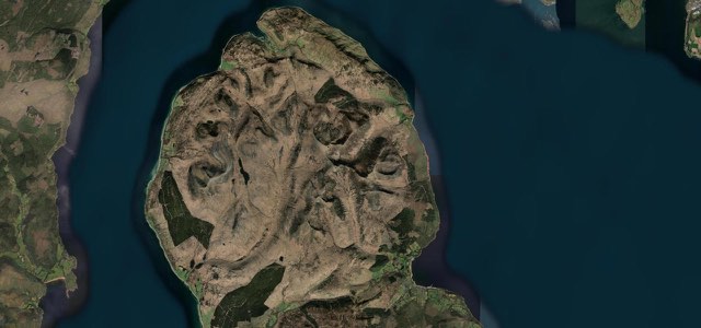 Satellite map of Arran Coast Road, Scotland