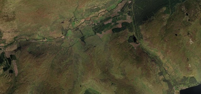 Satellite map of Glen Ogle, Scotland