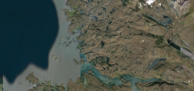Satellite map of Kylesku, Scotland
