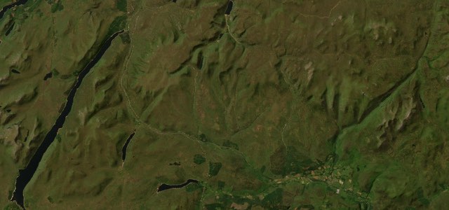 Satellite map of Pass of Drumochter, Scotland