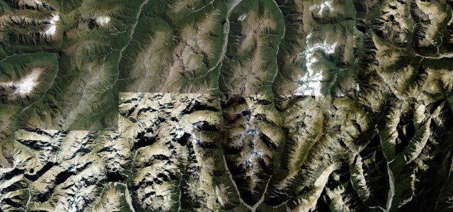 Satellite map of Arthur's Pass, New Zealand