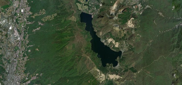 Satellite map of Ashinoko Skyline, Japan