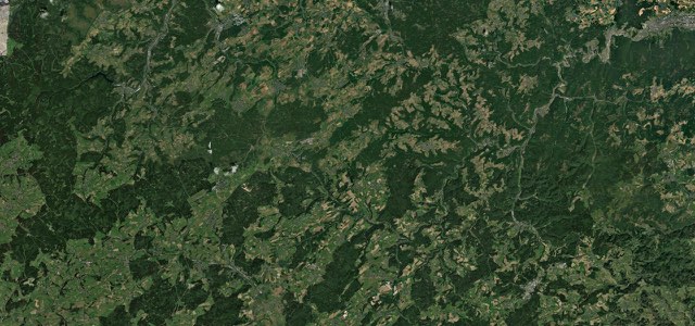 Satellite map of Eifel (Nürburgring Road), Germany