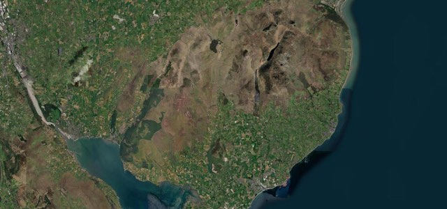 Satellite map of Spelga & the Mournes, Northern Ireland