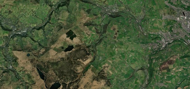 Satellite map of Cragg Vale, Northern England