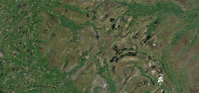 Satellite map of Ribblehead, Northern England