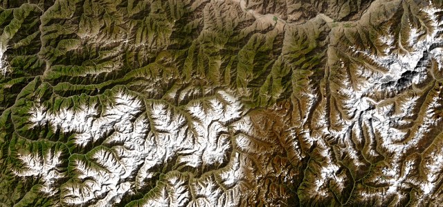 Satellite map of Babusar Pass, Pakistan