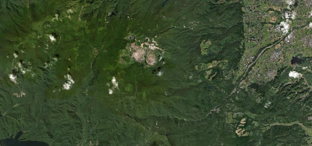 Satellite map of Bandai-Azuma Skyline, Japan