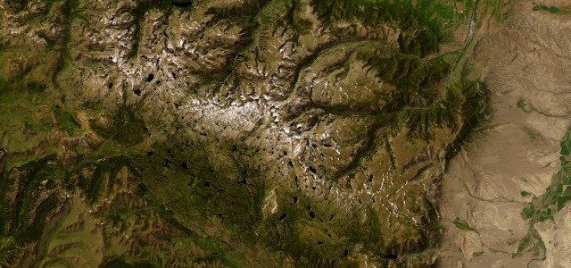 Satellite map of Beartooth Highway, The West