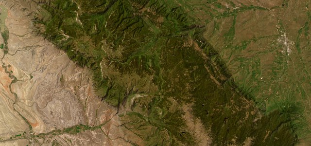 Satellite map of Bighorn Scenic Byway, The West
