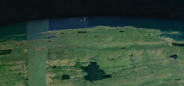 Satellite map of Brockway Mountain Drive, The East