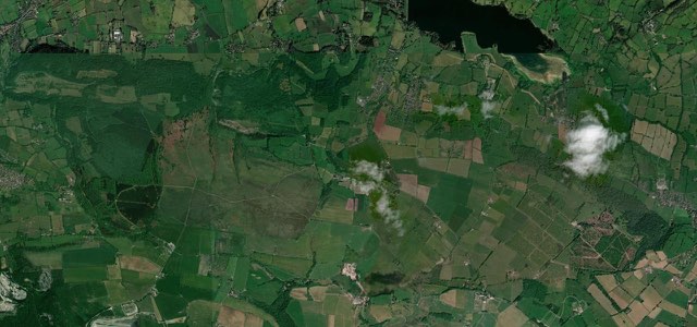 Satellite map of Burrington Combe, Southern England