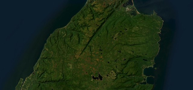 Satellite map of Cabot Trail, Canada