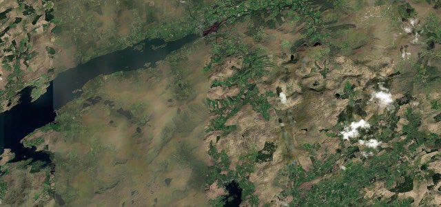 Satellite map of Caha Pass, Ireland