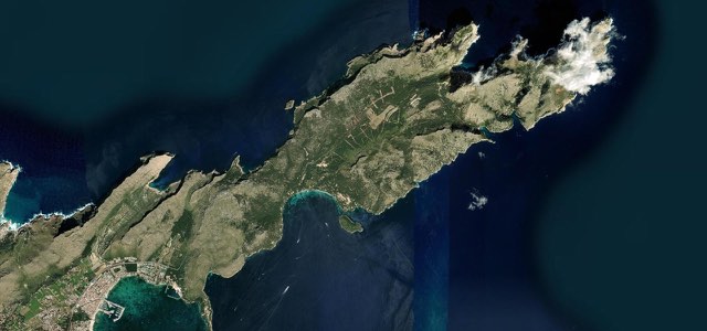 Satellite map of Cap de Formentor, Spain