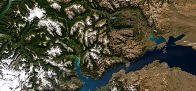 Satellite map of Carretera Austral, Chile