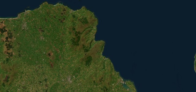 Satellite map of Causeway Coastal Route, Northern Ireland