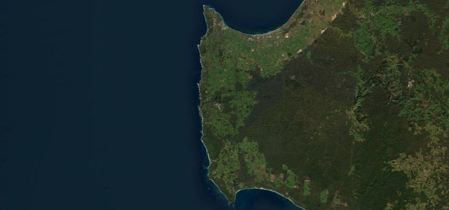Satellite map of Caves Road, Australia
