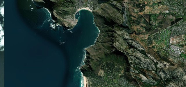 Satellite map of Chapman's Peak Drive, South Africa