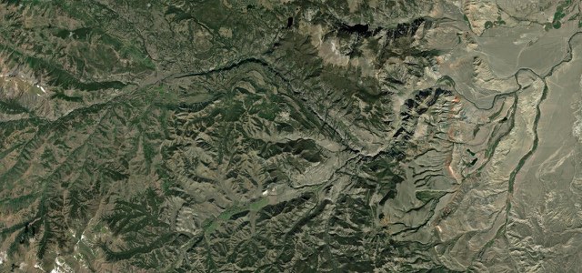 Satellite map of Chief Joseph Scenic Byway, The West