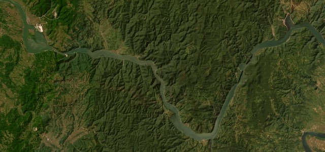 Satellite map of Clisura Dunării, Romania
