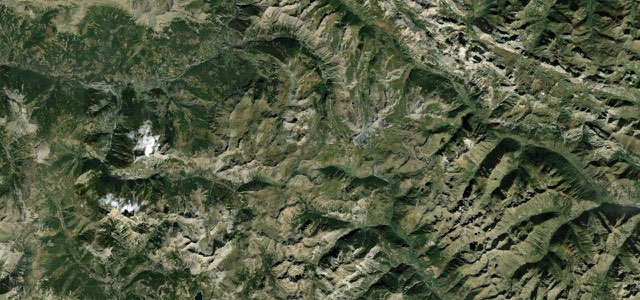 Satellite map of Col de la Bonette, France