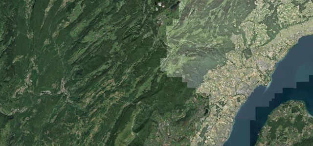 Satellite map of Col de la Faucille, France