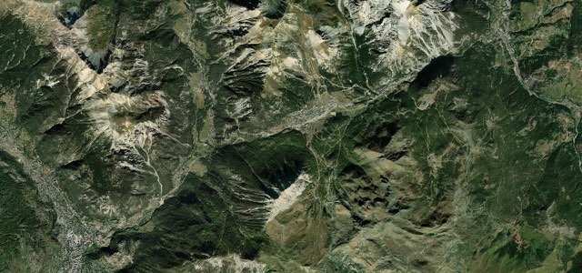 Satellite map of Col de Montgenèvre, France