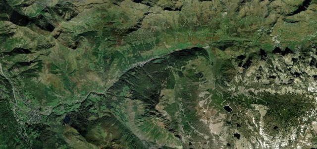 Satellite map of Col du Tourmalet, France