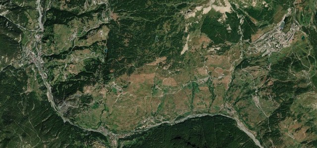 Satellite map of Colle del Sestriere, Italy
