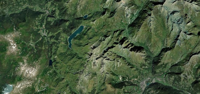 Satellite map of Cormet de Roselend, France