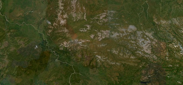 Satellite map of Dempster Highway, Canada