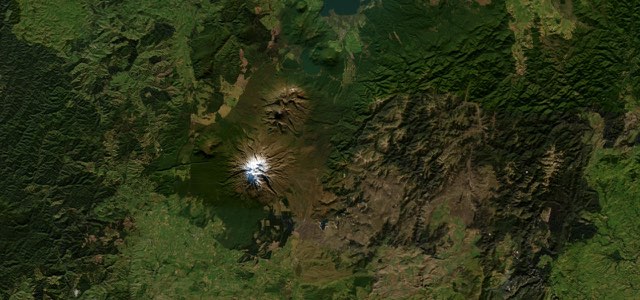 Satellite map of The Desert Road, New Zealand