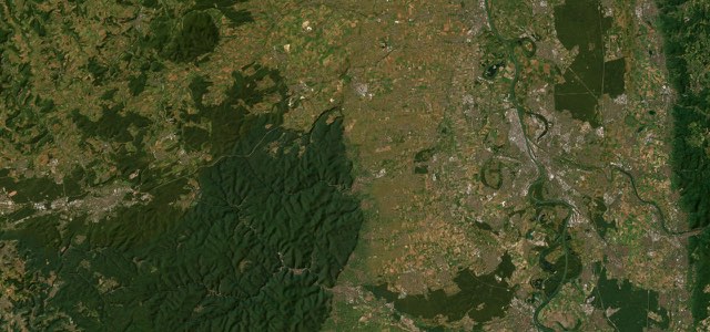 Satellite map of Deutsche Weinstraße, Germany